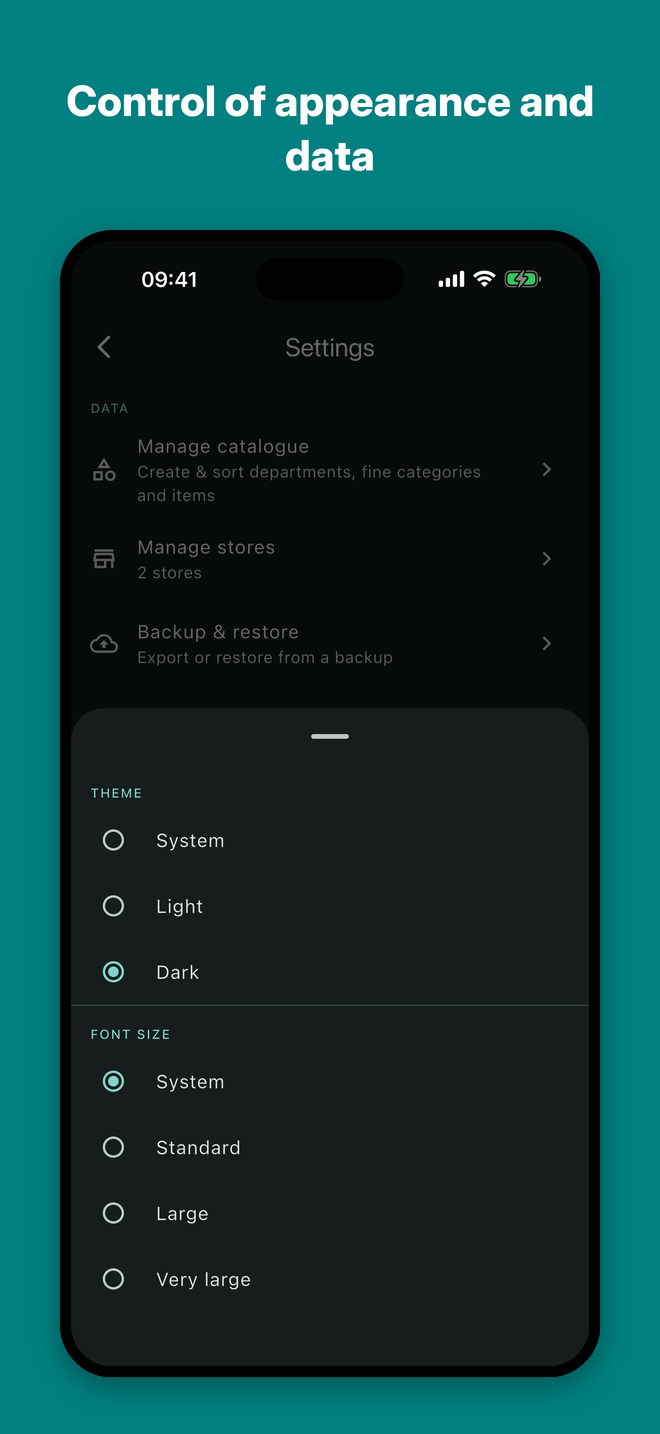 Aisly — Control of appearance and data