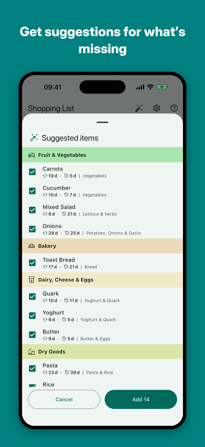 Aisly — Get suggestions for what's missing